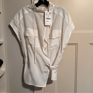 COPY - Zara Utilitarian Cream Blouse
